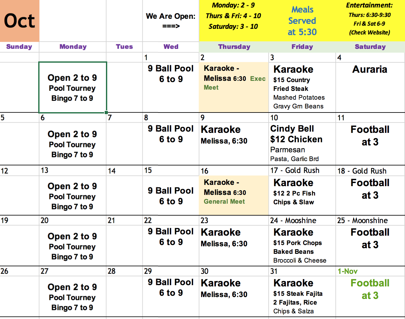 calendar