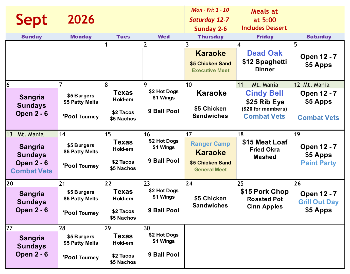 calendar